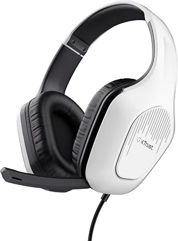 GXTrust Rayne Casque Gaming Léger pour PC Xbox PS5 Switch Mobile, Blanc