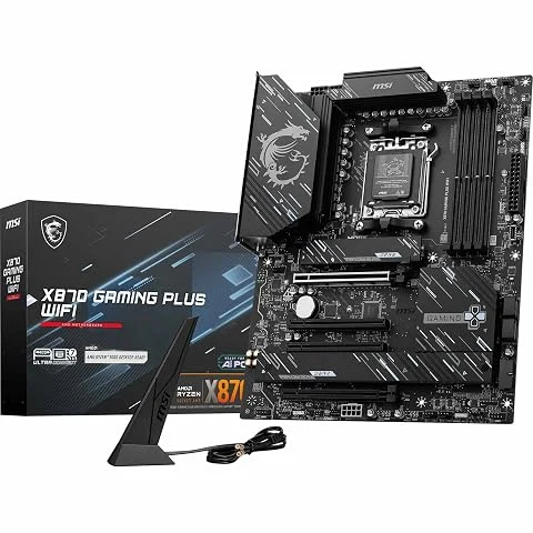 MSI X870 Gaming Plus WiFi Carte mère ATX - pour processeurs AMD Ryzen 9000/8000 / 7000, AM5 - DDR5 Memory Boost (8200+ MT/s OC), PCIe 5.0 x16 & 4.0 x16, M.2 Gen5, Wi-FI 7, 5G LAN