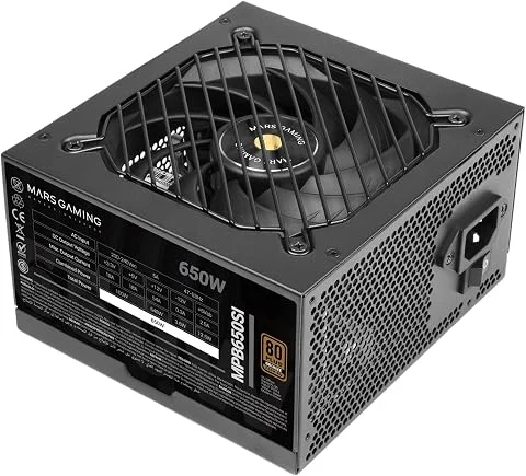 Mars Gaming MPB650SI Alimentation PC ATX 650W 7 Ans de Garantie