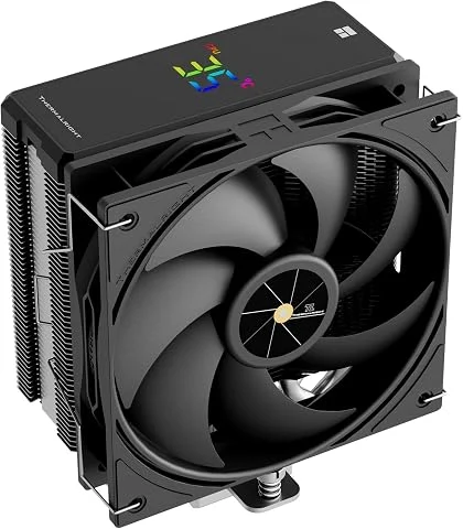Thermalright Assassin X 120R Digital Black CPU Cooler,Couverture supérieure d'écran numérique,12cm Quiet Fan CPU Air Cooler,Refroidisseur de chaleur informatique,Support AM4/AM5,LG