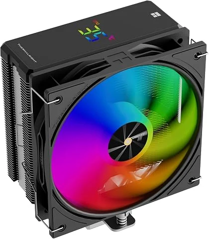 Thermalright Assassin X 120R ARGB Black Refroidisseur d'air numérique pour processeur, vitesse 2000 tr/min, 12 cm, silencieux, pour AM4/AM5, Intel LGA1700/1851/115X/1200