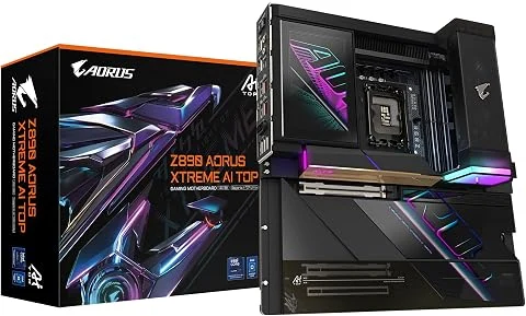 GIGABYTE Z890 AORUS Xtreme AI Top Carte Mère - Prend en Charge Les processeurs Intel Core Ultra (Série 2), VRM 22+1+2 Phases, jusqu'à 9500MHz DDR5 (OC), PCIe 5.0 M.2, Wi-FI 7, Thun