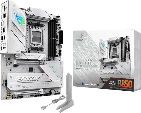 ASUS ROG Strix B850-A Gaming WiFi AMD ATX Motherboard, 14+2+2 Power Stages, DDR5 Slots, Four M.2 Slots, PCIe® 5.0, WiFi 7, USB 20Gbps Type-C® and Aura Sync RGB