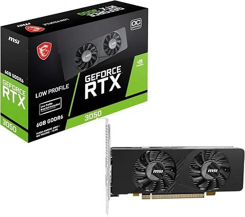MSI NVIDIA GeForce RTX 3050 LP E 6G OC Carte Graphique