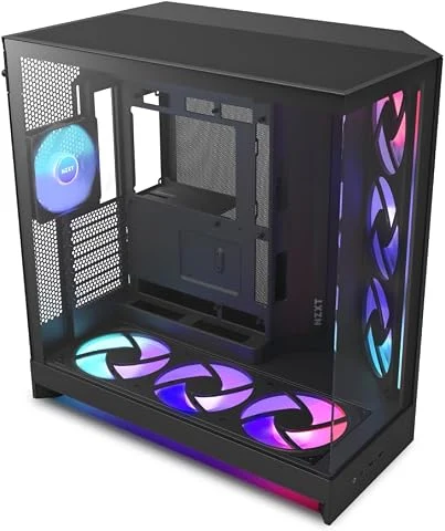NZXT H9 Flow RGB+ - Boîtier PC Double Chambre ATX - Noir