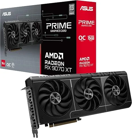 ASUS Prime Radeon RX 9070 XT 16GB GDDR6 OC Edition Carte Graphique Gaming