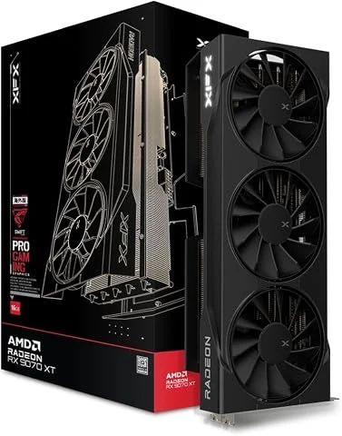 XFX Swift AMD Radeon RX 9070XT Édition Gaming à Triple Ventilateur avec 16 Go de GDDR6 HDMI 3xDP, AMD RDNA™ 4 (RX-97TSWF3BA)