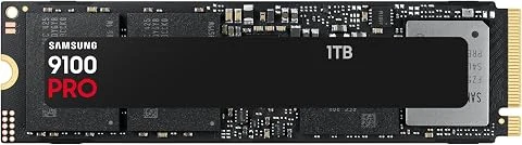 Samsung SSD Interne 9100 Pro, NVMe 2.0 PCIe 5.0x4, Capacité 1To, Vitesse de Lecture jusqu'à 14 800 Mo/s, Les Performances de la Gen5, MZ-VAP1T0BW