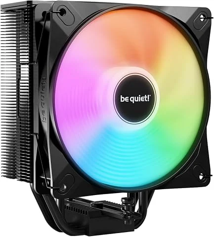 be quiet! Pure Rock 3 LX ventirad radiateur, très haute performance de refroidissement, 4 caloducs noirs haute performance, technologie HDT, ventilateur Light Wings LX 120 mm PWM, 