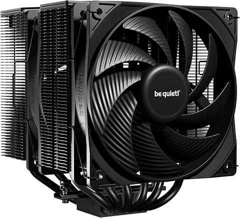be quiet! Pure Rock Pro 3 Black ventirad radiateur, très haute performance de refroidissement, 6 caloducs noirs 6 mm haute performance, 2 ventilateurs Pure Wings 3 120 mm PWM, gran