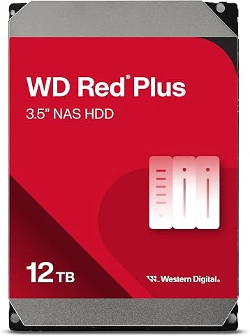 WD Red Plus 12 to NAS Disque Dur Interne 3,5" - 7200 RPM
