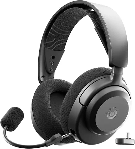 SteelSeries Casque Arctis Nova 3X Wireless - Appli Mobile Companion - Batterie 40h - Haut-parleurs magnétiques en néodyme - 2,4 GHz/Bluetooth - Micro détachable - Xbox, PS5, PC, Sw