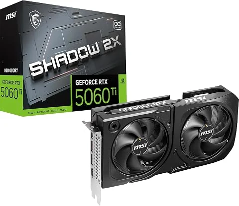 MSI NVIDIA GeForce RTX 5060 Ti 8G Shadow 2X OC Plus Carte Graphique