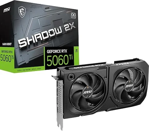 MSI NVIDIA GeForce RTX 5060 Ti 16G Shadow 2X OC Plus Carte Graphique