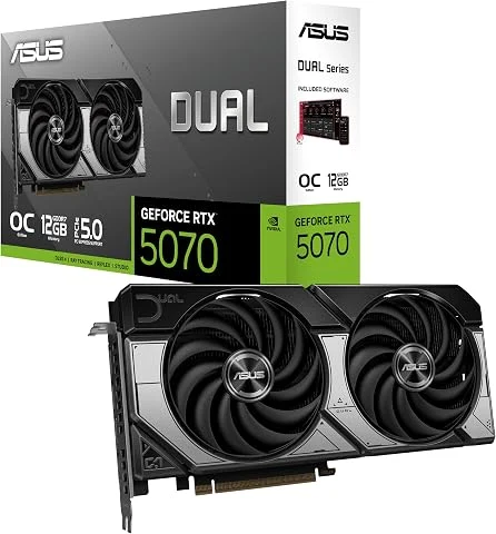 ASUS Dual GeForce RTX 5070 12GB GDDR7 OC Edition Carte Graphique Gaming