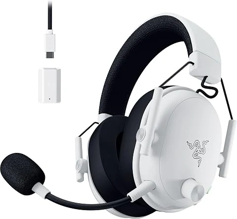 Razer BlackShark V3 - Casque sans Fil pour l’Esport - Haut-parleurs en Titane de 50mm - Micro HyperClear Amovible - THX Spatial Audio - Wireless 2,4Ghz & Bluetooth - Profils FPS - 