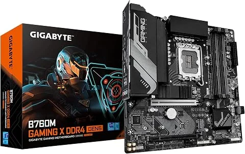 GIGABYTE B760M Gaming X DDR4 GEN5 Carte Mère – Compatible avec Les processeurs Intel Core 14e génération, VRM 8+1+1 Phases, Jusqu’à 3200 MHz DDR4, 2 x M.2 PCIe 4.0, LAN 2.5 GbE, US