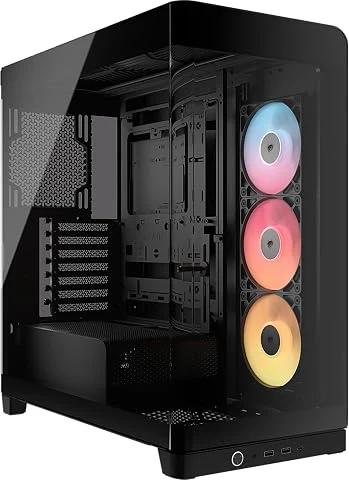 CORSAIR Frame 4500X RS-R ARGB Boîtier PC Moyen-Tour en Verre Panoramique – Système de Fixation du Ventilateur InfiniRail, Peut Accueillir Deux Radiateurs de 360 mm, 3X Ventilateurs