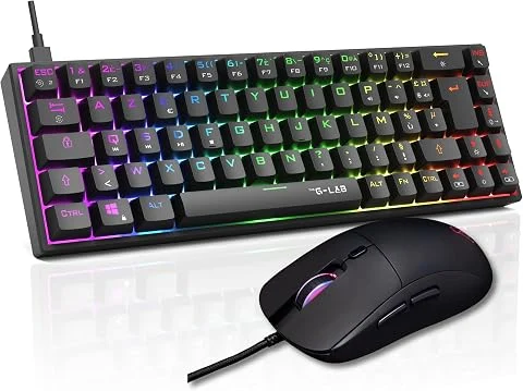 The G-Lab Combo Titanium - Pack Clavier Mécanique 65% & Souris AZERTY FR