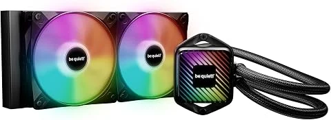 be quiet! Pure Loop 3 LX 240 mm, Refroidissement liquide tout-en-un, 2x ventilateurs Light Wings LX 120 mm PWM high-speed, bloc de refroidissement ARGB avec 10 masques interchangea