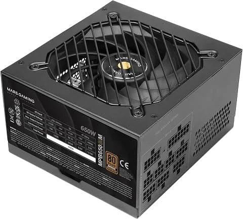 Mars Gaming MPB650SIM Alimentation ATX 650W Full Modulaire 7 Ans Garantie