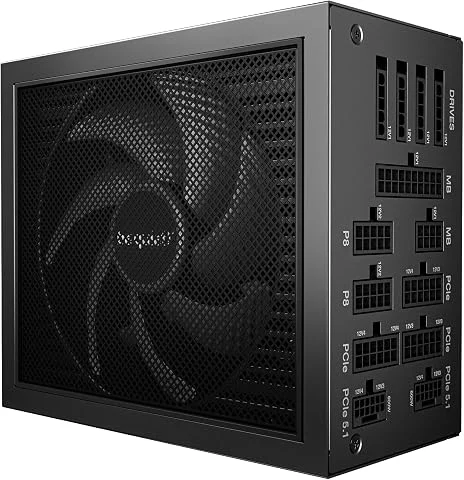 be quiet! Dark Power 14 1200W, ATX 3.1, Certification 80 Plus Titanium, Alimentation modulaire, Refroidissement Actif & Semi-Passif, compatibilité Cartes Graphiques PCIe 5.1, 5.0 &