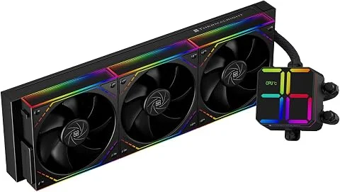 Thermalright Magic Qube 360 ARGB Black Refroidisseur liquide pour processeur, 360 Aio, trois ventilateurs TL-M12Q PWM, refroidisseur à écran numérique, pour AM4/AM5, Intel LGA1851/