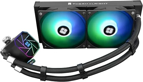 Thermalright TR Aqua Elite 240 V3 Refroidisseur de processeur liquide, double ventilateur PWM ARGB avec roulement S-FDB, pompe efficace contrôlée par PWM, pour AMD/AM4/AM5, Intel L