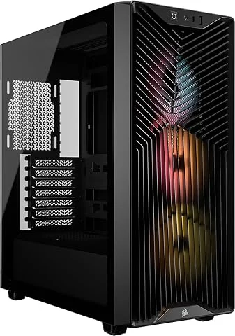 CORSAIR 3200D RS ARGB Boîtier PC Moyen Tour – 3 Ventilateurs Inclus – Noir