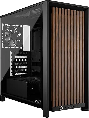 CORSAIR Frame 4000D Wood RS Boîtier PC Moyen-Tour – Noir & Noyer