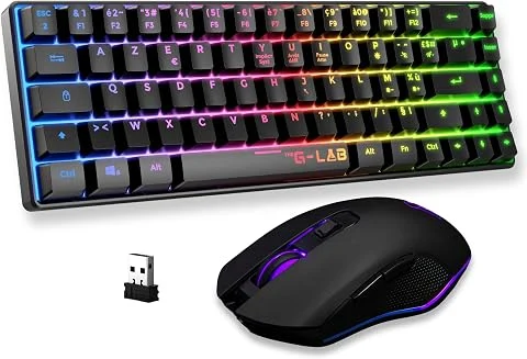 The G-Lab Combo Hydrogen WL - Pack Clavier 60% sans Fil & Souris AZERTY FR