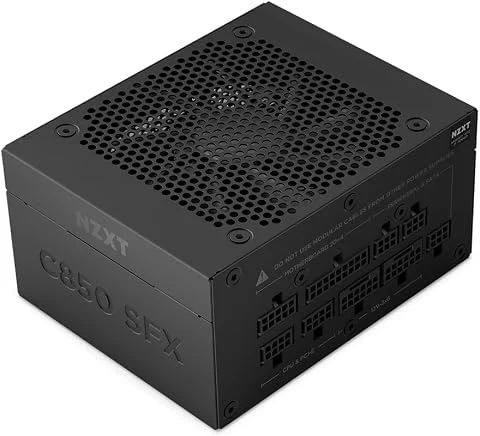 NZXT C850 SFX Gold - Alimentation 850 W SFX ATX 3.1 - Certification 80 Plus Gold - Cybenetics Platinum - Entièrement modulaire - PCIe 5.1 600 W 12 V - 2 x 6 GB/s - Condensateurs Ja