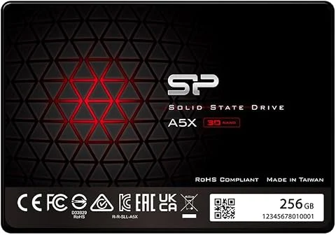 Silicon Power 256Go SSD 3D NAND A5X SLC Cache Performance Boost SATA III 2.5" 7mm (0.28") Internal Solid State Drive (SP256GBSS3A55S25AY)