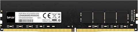 Lexar UDIMM 16Go DDR4 RAM 3200 MHz, DRAM 288-Pin U-DIMM Mémoire pour PC, Desktop, Computer, Memoire Haute Performance, Module RAM PC, CL22-22-22-52, 1.2V