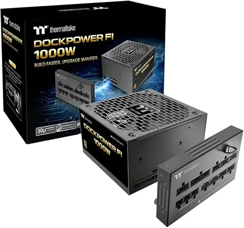 Thermaltake Dockpower FI 850W Alimentation PC Modulaire | 80 Plus Gold | ATX 3.1 & PCIe 5.1 | Architecture de Câblage Amovible pour Installation Facile, Contacts Plaqués Or 30μ | N
